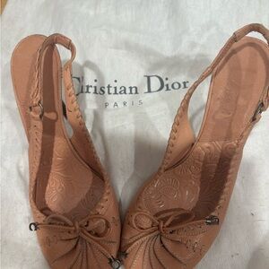 Dior Women's Tan Slingback Heels